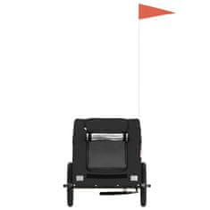 Vidaxl vidaXL Kolesarska prikolica za hišne ljubljenčke, oxfordsko blago in železo