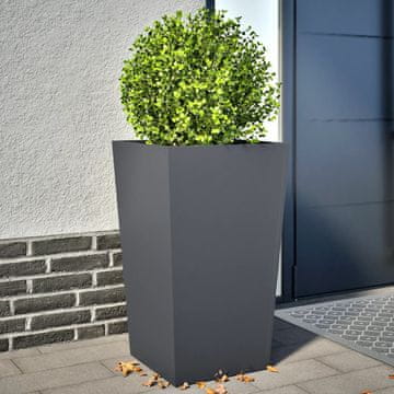 Vidaxl vidaXL Vrtni sadilniki, 2 kosa, antracit, 45x45x75 cm, jeklo
