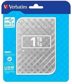 Verbatim Store´n´ Go 2,5" GEN2 1TB USB 3.0 srebrn