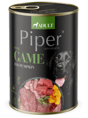 Piper mokra hrana za pse, divjačina in buča, 24x400 g
