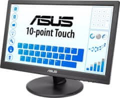 ASUS VT168HR monitor na dotik, 39,6 cm, WXGA, 10-točkovni dotik, črn (90LM02G1-B04170)
