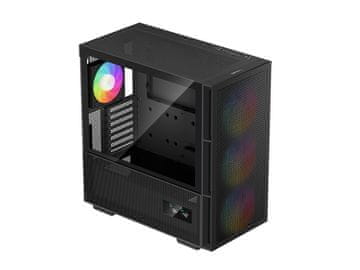 DEEPCOOL CH560 Digital računalniško ohišje, E-ATX, ARGB, LCD, kaljeno steklo, črno (R-CH560-BKAPE4D-G-1)