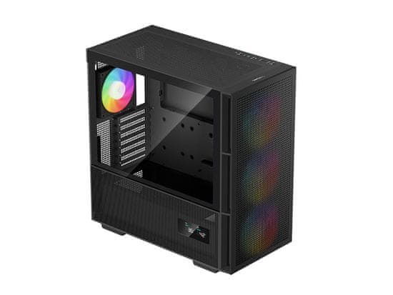 DEEPCOOL CH560 Digital računalniško ohišje, E-ATX, ARGB, LCD, kaljeno steklo, črno (R-CH560-BKAPE4D-G-1)