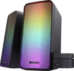 Trust GXT 611 WEZZ Illuminated zvočnik, 2.0, RGB, črn (24587)