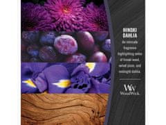 Woodwick Dišeča sveča z lesenim krakom Elipsa Hinoki Dahlia 453 g