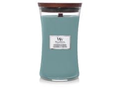 Woodwick Dišeča sveča z lesenim krakom Evergreen Cashmere 609 g