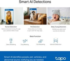 TP-Link Tapo C220 nadzorna kamera, dnevna/nočna, QHD, Wi-Fi, bela