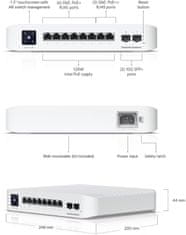 Ubiquiti USW-Pro-8-PoE stikalo, 8 stikal (USW-PRO-8-POE)
