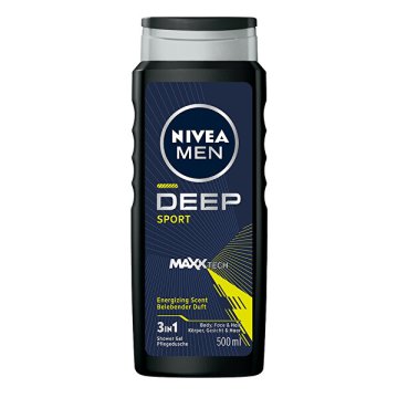 Nivea Gel za prhanje za obraz, telo in lase za moške Deep Sport Men (Body, Face & Hair Shower Gel)