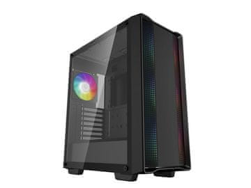 DEEPCOOL CC560 ARGB V2 računalniško ohišje, ATX, RGB, kaljeno steklo, črno (R-CC560-BKTAA4-G-2)