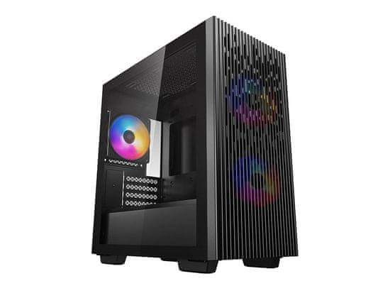 DEEPCOOL Matrexx 40 3FS računalniško ohišje, Micro-ATX, kaljeno steklo, črno (DP-MATX-MATREXX40-3FS)