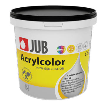 JUB ACRYLCOLOR črn 1500 0.75 L fasadna barva
