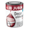 JUBIN Decor universal bel 1001 sijajen 0,65 L pokrivna barva za les in kovino