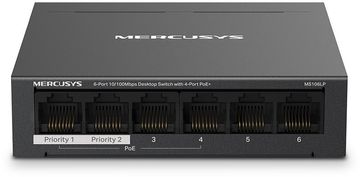 Mercusys mrežno stikalo, 6-portno, 10/100Mb/s, 4x PoE+ (MS106LP)