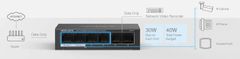 Mercusys mrežno stikalo, 6-portno, 10/100Mb/s, 4x PoE+ (MS106LP)
