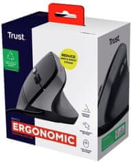 Trust Bayo II miška, žična, ergonomična, črna