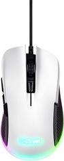 Trust GXT 922W YBAR ECO gaming miška, bela (24730)