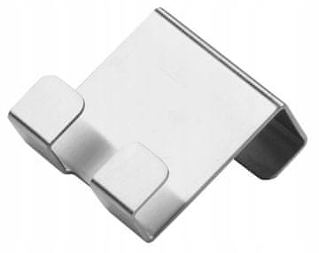 shumee Dvojni obešalnik za vrata omar, polirano jeklo, 1,5 cm