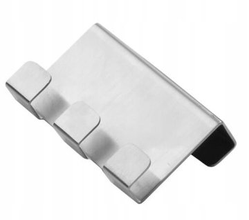 shumee Trojni obešalnik, jeklo, srebrna, za kuhinjo, 8 cm