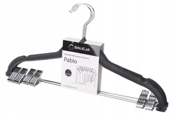 shumee Kosmičen obešalnik s sponkami za oblačila, 3 kosi, temno sive barve