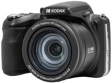 Kodak Pixpro Astro Zoom digitalni fotoaparat, črn (AZ425BK) - odprta embalaža