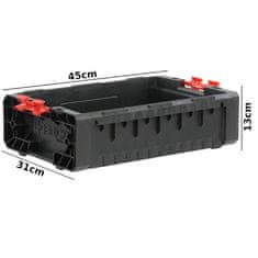 botle Organizator za orodje 3x predali s posodo na kolesih V 100,5 cm PRO modul