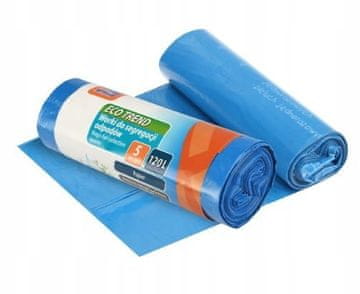 shumee Vrečke za smeti 120L 5 kosov velike modre