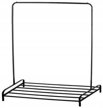 shumee Stojalo za oblačila s podnožjem 142,8x116x40 cm kovinsko črno