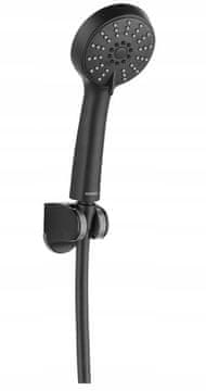 shumee Cento 3-funkcijski črni tuš set 225x90 mm