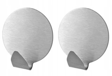 shumee Samolepilni okrogli obešalniki, 2 kosa, srebrna kovina