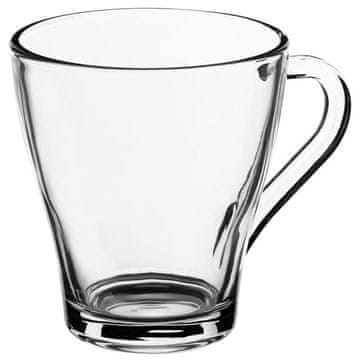 Galicja Kozarec z ročajem 250 ml gladek prozoren za kavo ali čaj