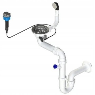 shumee 3,5" sifon s prelivom in zamaškom za pomivalno korito z eno posodo, ki prihrani prostor