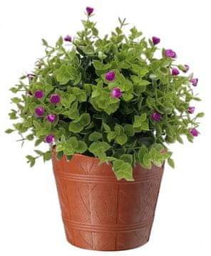 shumee Cvetlični lonec iz terakote, imitacija lesa, 19x16 cm