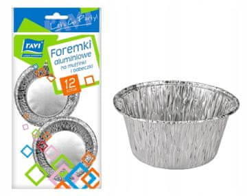 shumee Aluminijasti modelčki za kolačke in mafine, 12 kosov