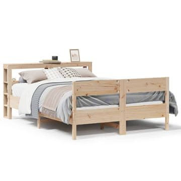 Vidaxl Posteljni okvir brez vzmetnice 120x190 cm trdna borovina
