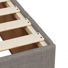 Vidaxl Box spring postelja z vzmetnico taupe 90x190 cm blago