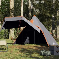 Vidaxl vidaXL Šotor tipi za 5 oseb, siv, vodoodporen