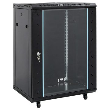 Vidaxl Omrežna omarica 15U 19 IP20 črna 60x45x86 cm