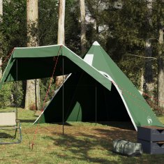 Vidaxl vidaXL Šotor tipi za 5 oseb, zelen, vodoodporen