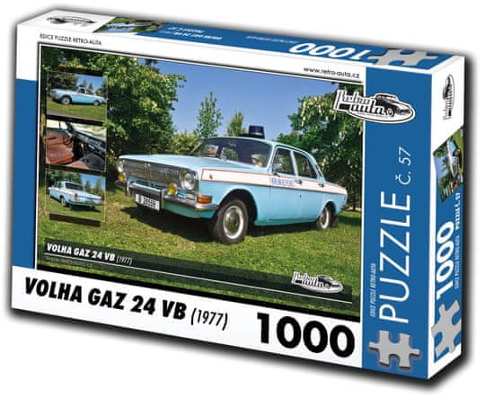 RETRO-AUTA© Sestavljanka št. 57 Volga Gaz 24 VB (1977) 1000 kosov