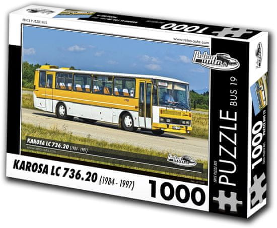 RETRO-AUTA© Puzzle BUS št. 19 KAROSA LC 736.20 (1984 - 1997) 1000 kosov