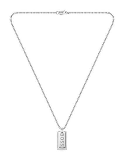 Hugo Boss Moška jeklena ogrlica Devon Dog Tag 1580575