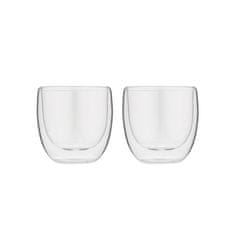 Forever Moka Pots Set kozarec za espresso z dvojnim steklom 80ml / 2 kos / steklo