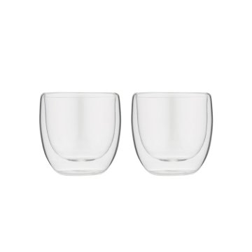 Forever Moka Pots Set kozarec za espresso z dvojnim steklom 80ml / 2 kos / steklo