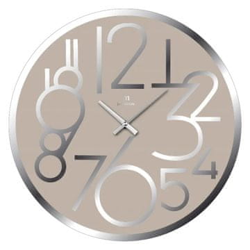 Lowell Okrogla stenska ura 38cm / krem / steklo