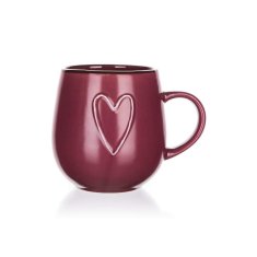 Banquet Keramični vrč 500ml HEART bordo