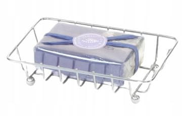 shumee Kvadratna posoda za milo, kromirana žica, 13x8,8x2,9 cm