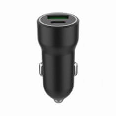 Gembird hitri avto polnilec z 2 vrati USB A/C PD/QC, črn 20 W, 2.2A (TA-UC-A2PDQC20-CAR-01)