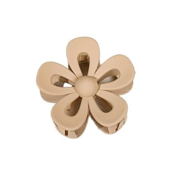 Flamenco Mystique XL Sponka za lase v obliki cveta, kremna, iz kakovostnega kovine in plastike, 6,5 x 7 cm
