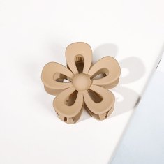 Flamenco Mystique XL Sponka za lase v obliki cveta, kremna, iz kakovostnega kovine in plastike, 6,5 x 7 cm